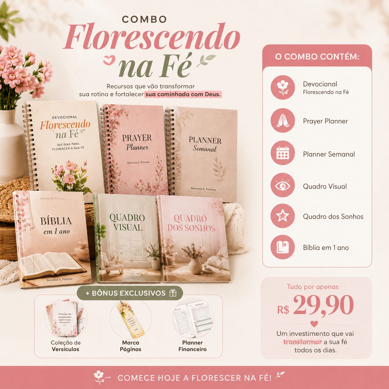 Combo Florescendo Na Fé