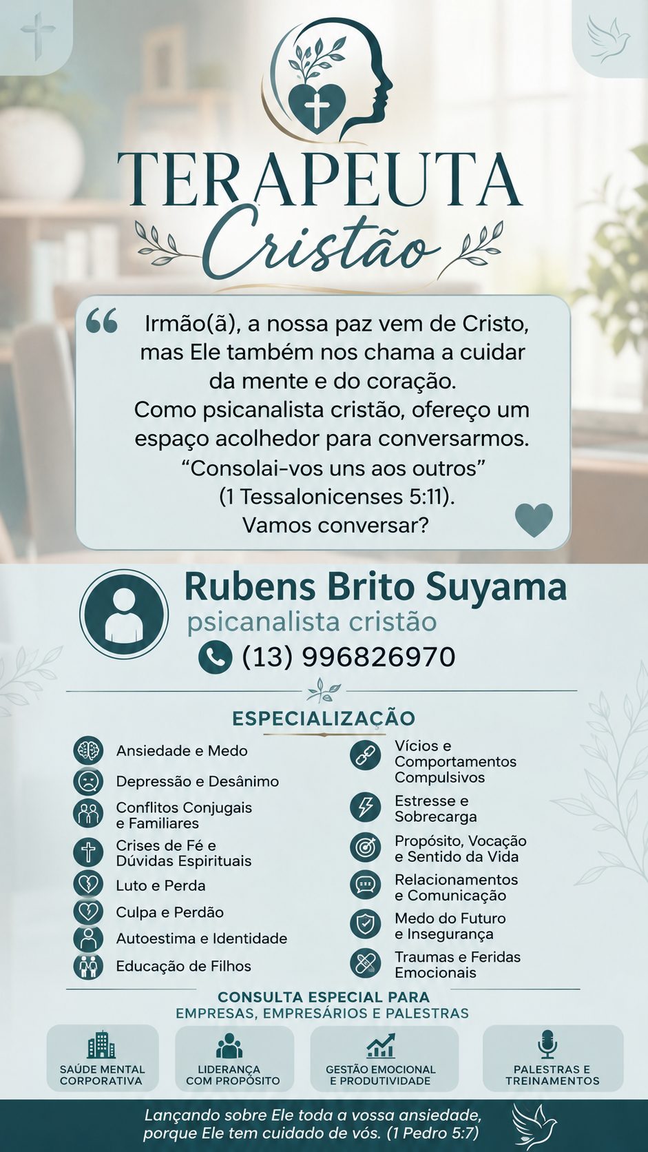 atendimento terapeutico voltado aos cristãos