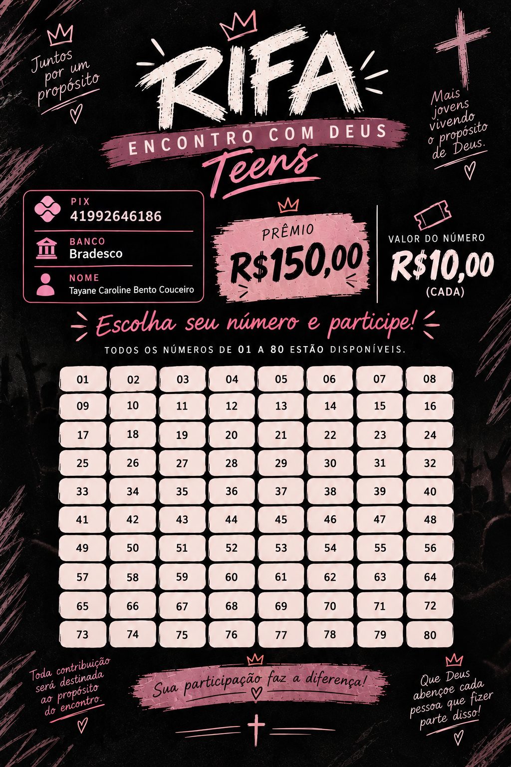 Arrecadação para o encontro com Deus dos adolescentes! 💗