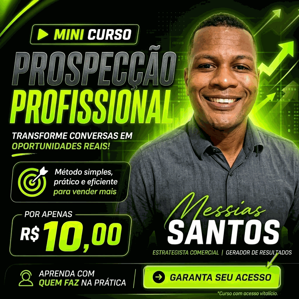 Mini Curso para desenvolvimento profissional na área de prospecção profissional