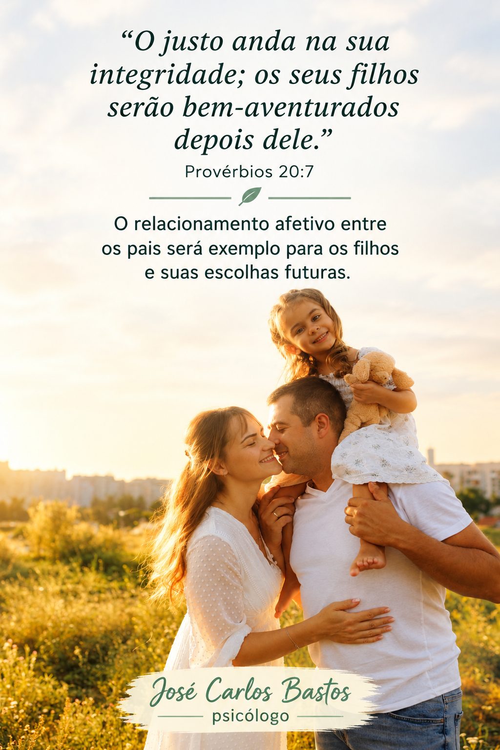 O que os filhos vêem no relacionamento dos pais vai servir de exemplo para as suas escolhas.
