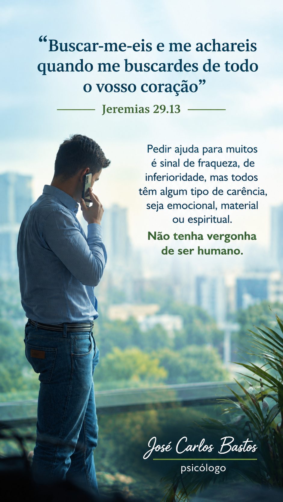 Deus tem sempre sua mão estendida para nós.
