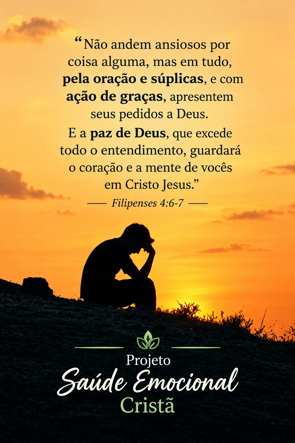 Nem todos que se dizem cristãos têm saúde emocional.
Frequentar uma igreja, conhecer a Bíblia e falar de Deus não significa, necessariamente, ter equilíbrio emocional. Cuide-se